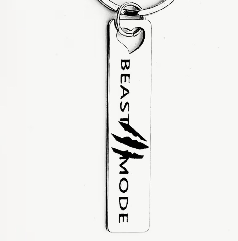 3/$25 Beast Mode Stay Focused And Driven Athletes Stainless Steel Keychain NEW